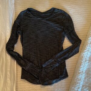 lululemon athletica Charcoal Long Sleeve Top